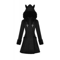 画像2: Cute Cat Ear Fuzzy Hoodie Coat / コート【DARK IN LOVE】 (2)