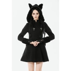 画像4: Cute Cat Ear Fuzzy Hoodie Coat / コート【DARK IN LOVE】 (4)