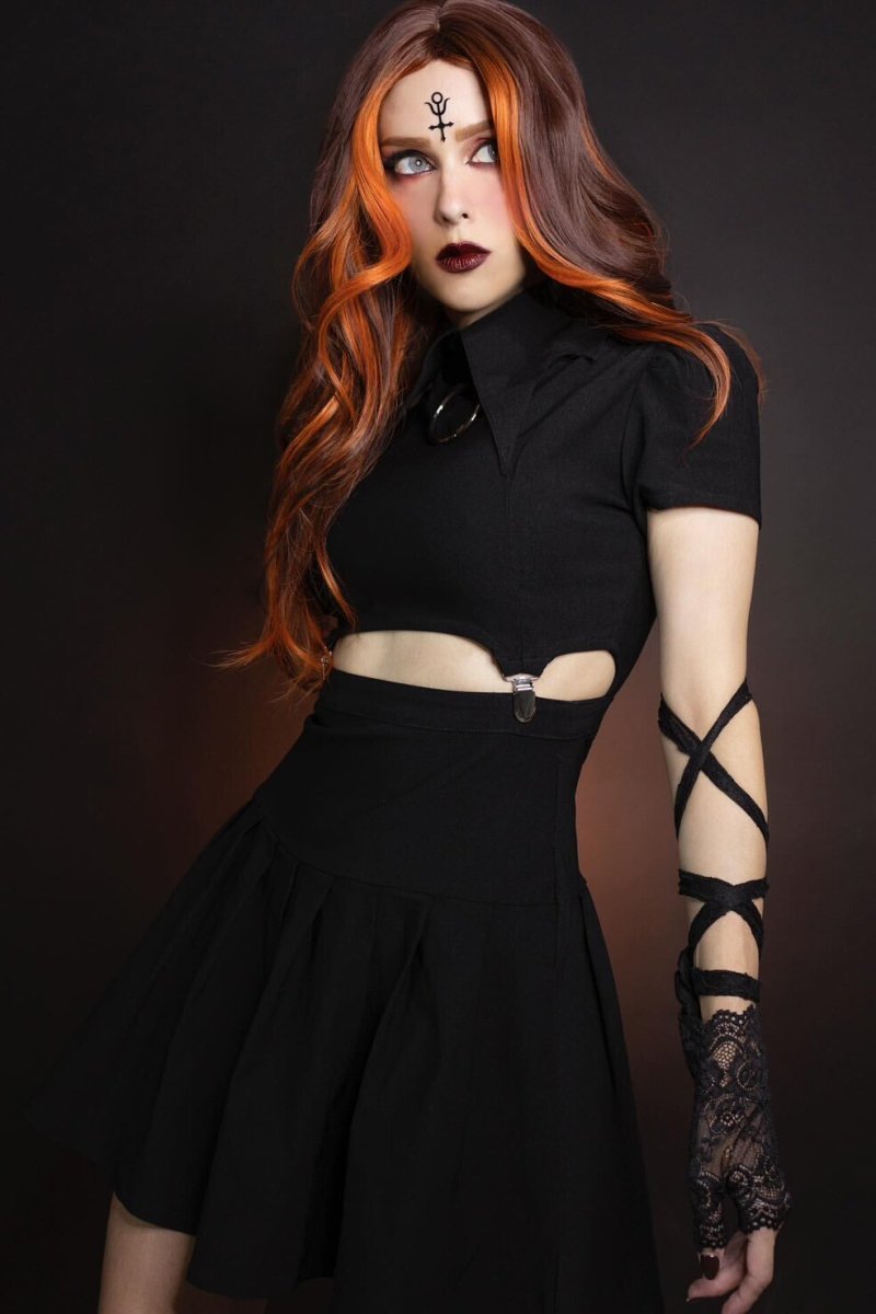 画像1: Darita Suspender Dress / BLACK / ワンピース【KILL STAR】 (1)