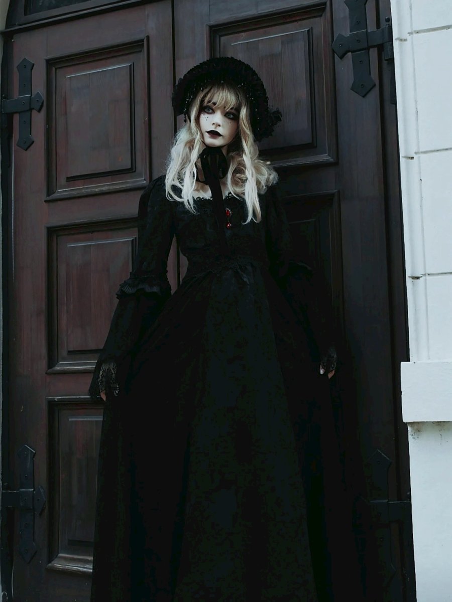画像13: Gothic court embroidery maxi dress / ワンピース【DARK IN LOVE】 (13)