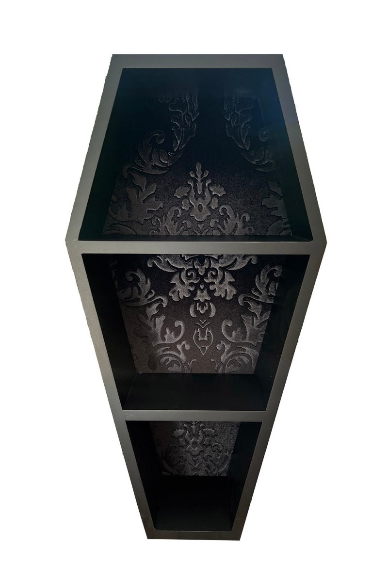 画像2: Haunted Mansion Coffin Shelf / Black Velvet / 壁掛けラック【VampireFreaks】 (2)