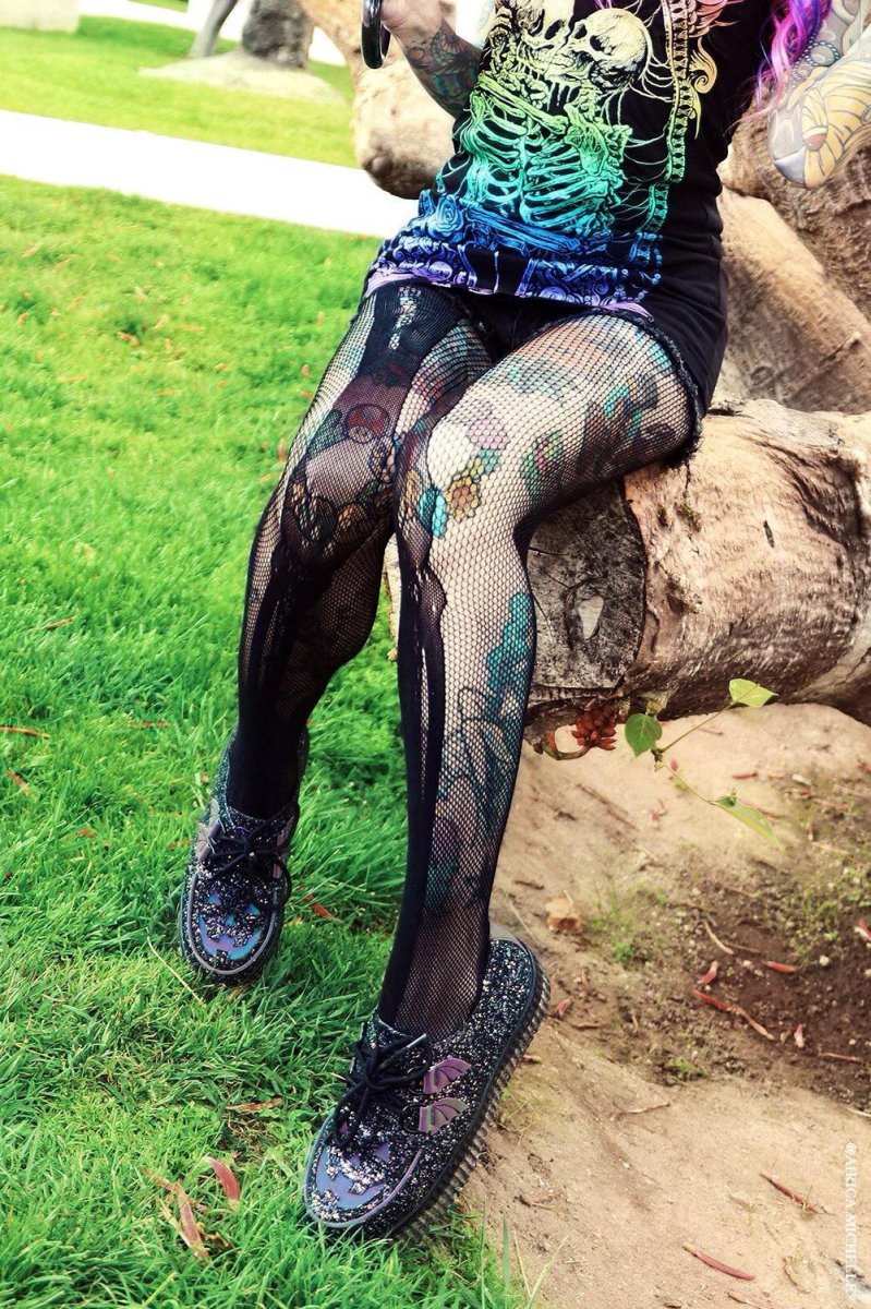 画像7: Skeleton Fishnet Tights / 網タイツ【VampireFreaks】 (7)