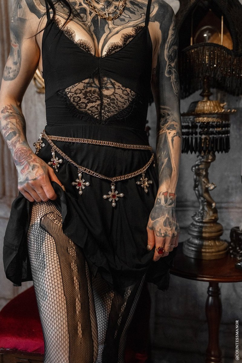 画像2: Skeleton Fishnet Tights / 網タイツ【VampireFreaks】 (2)