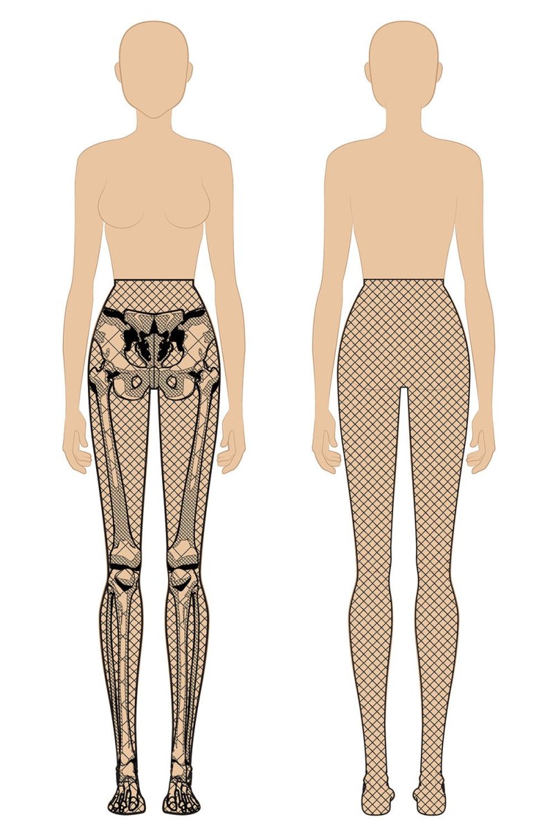 画像4: Skeleton Fishnet Tights / 網タイツ【VampireFreaks】 (4)