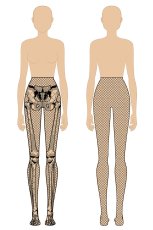 画像4: Skeleton Fishnet Tights / 網タイツ【VampireFreaks】 (4)