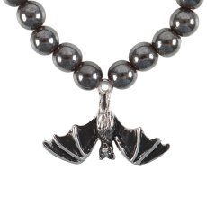 画像4: Hanging Bat Hematite Charm Bracelet / ブレスレット【GOTHIC HOMEWARE】 (4)