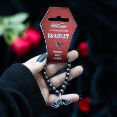 画像1: Hanging Bat Hematite Charm Bracelet / ブレスレット【GOTHIC HOMEWARE】 (1)