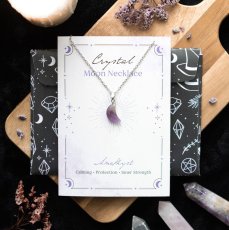 画像1: Amethyst Crystal Moon / アメジスト / ネックレス【GOTHIC HOMEWARE】 (1)