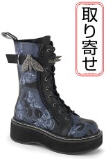 画像1: [取り寄せ]EMILY-352-PT / 蛾 / 厚底ブーツ【DEMONIA】 (1)