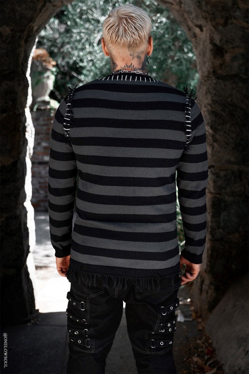 画像7: Autopsy Stitch Striped Sweater / 薄手ニット【VampireFreaks】 (7)