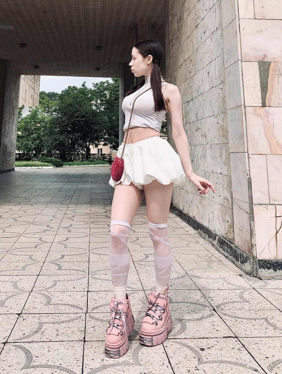 画像5: BANDAGE KNEE HIGH TIGHTS / ニーハイタイツ (5)