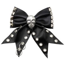 画像1: Skull Punk Stud Hair Bow / ヘアクリップ【KREEPSVILLE 666】 (1)