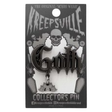 画像2: Goth Text Enamel Pin / ピン【KREEPSVILLE 666】 (2)