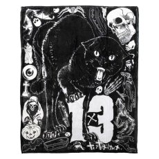 画像1: Black Cat 13 Throw Blanket / ブランケット【KREEPSVILLE 666】 (1)