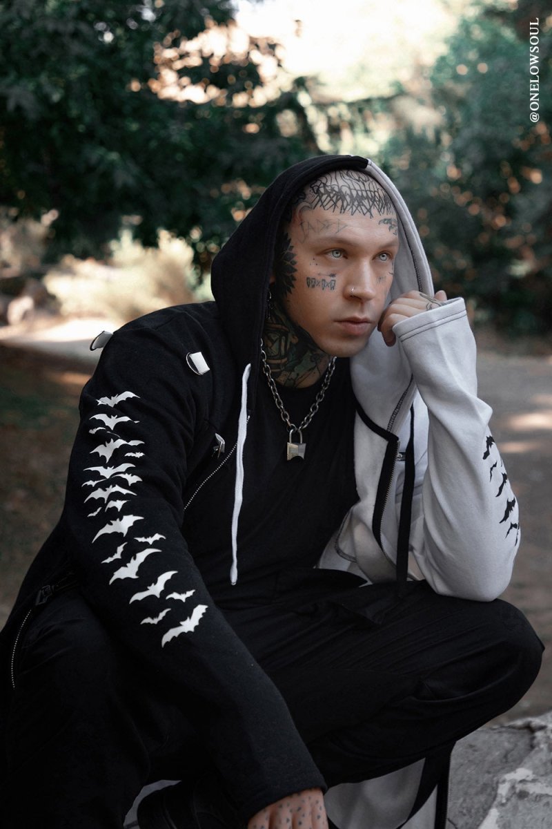 画像10: Split Mage / WHITE / 二つの魂を宿す者 / ZIPパーカー【VampireFreaks】 (10)