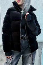 画像2: Deadliest Nightvelvet Puffer Coat / 闇夜に潜む / BLACK / ダウンジャケット【KILL STAR】 (2)