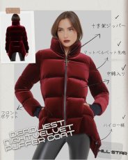 画像7: Deadliest Nightvelvet Puffer Coat / 闇夜に潜む / RED / ダウンジャケット【KILL STAR】 (7)