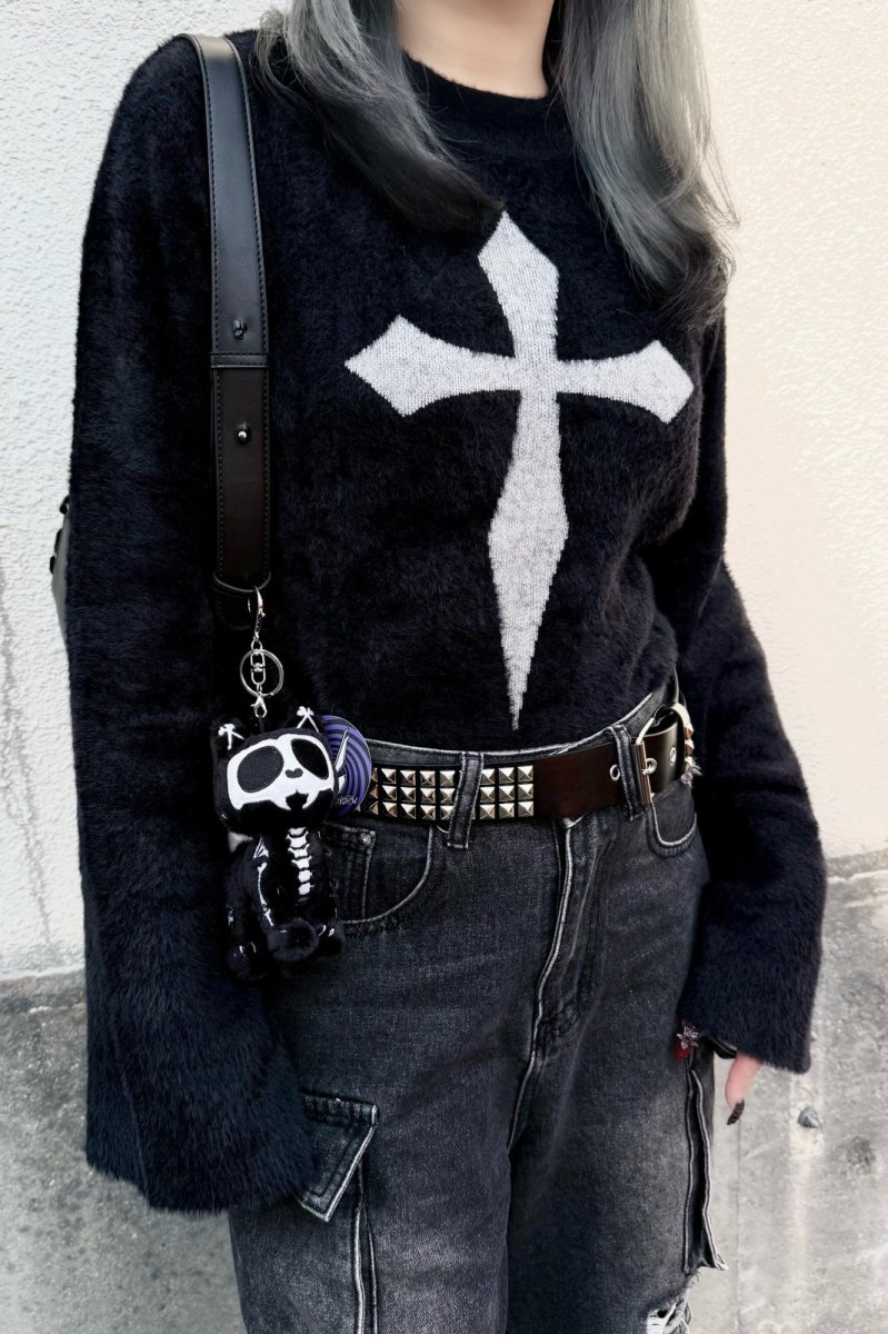 画像2: Dead Romantic Sweater / BLACK / 死のロマンス / ニットトップス【KILL STAR】 (2)