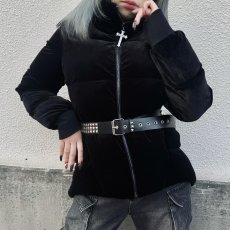 画像10: Deadliest Nightvelvet Puffer Coat / 闇夜に潜む / BLACK / ダウンジャケット【KILL STAR】 (10)