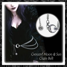 画像1: 【SRW】Crescent Moon & Sun Chain Belt / チェーンベルト (1)