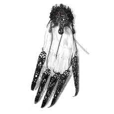 画像7: Gothic decoration fingerstall / フィンガーカバー付きブレスレット【Devil Fashion】 (7)