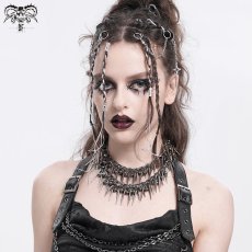 画像2: Punk Double Chain Spike / ネックレス【Devil Fashion】 (2)