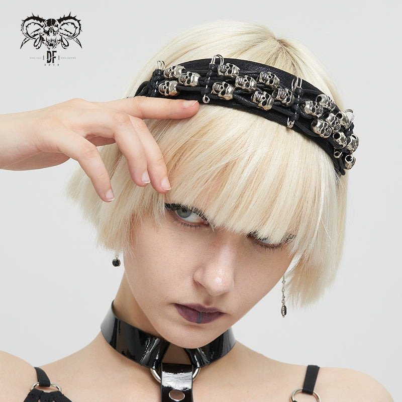 Skull braided headband / カチューシャ【Devil Fashion】 | Spider