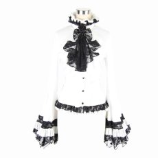 画像10: Gothic big flared sleeves bandage / ブラウス【Devil Fashion】 (10)