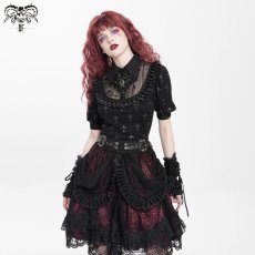 画像2: Black Cross pattern / ブラウス【Devil Fashion】 (2)