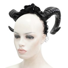 画像5: Gothic horns rose headband / カチューシャ【Devil Fashion】 (5)