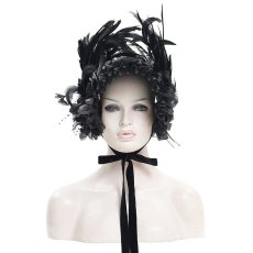 画像6: Black Gothic Headband / ボンネット【Devil Fashion】 (6)