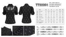 画像20: Black Cross pattern / ブラウス【Devil Fashion】 (20)