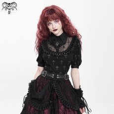 画像5: Black Cross pattern / ブラウス【Devil Fashion】 (5)