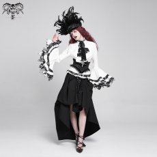 画像4: Gothic big flared sleeves bandage / ブラウス【Devil Fashion】 (4)