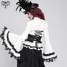 画像6: Gothic big flared sleeves bandage / ブラウス【Devil Fashion】 (6)