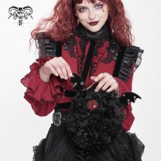 画像4: Gothic Curly Briquette Devil Round Bag / ショルダーバッグ【Devil Fashion】 (4)