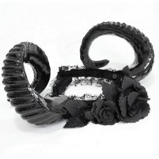 画像8: Gothic horns rose headband / カチューシャ【Devil Fashion】 (8)