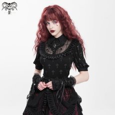 画像4: Black Cross pattern / ブラウス【Devil Fashion】 (4)