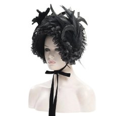 画像7: Black Gothic Headband / ボンネット【Devil Fashion】 (7)