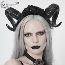 画像1: Gothic horns rose headband / カチューシャ【Devil Fashion】 (1)