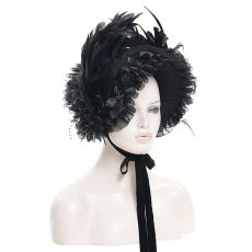 画像8: Black Gothic Headband / ボンネット【Devil Fashion】 (8)