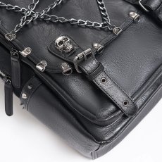 画像13: Punk inverted leather backpack / 高機能バックパック【Devil Fashion】 (13)