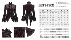 画像13: Wine Glossy Velvet Swallowtail / ブラウス【Devil Fashion】 (13)