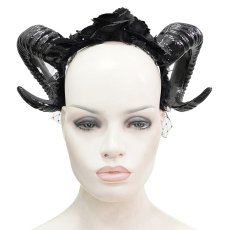 画像4: Gothic horns rose headband / カチューシャ【Devil Fashion】 (4)