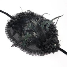 画像9: Black Gothic Headband / ボンネット【Devil Fashion】 (9)
