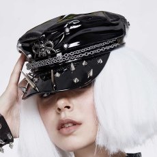 画像2: Military uniform punk hat / ミリタリーキャップ【Devil Fashion】 (2)