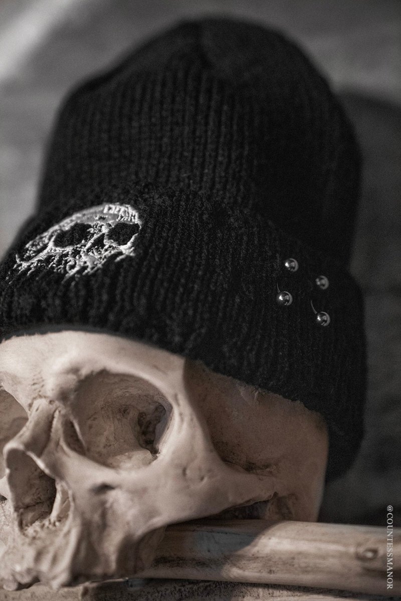 画像3: Distressed Pierced / Skull Drip / ビーニー【VampireFreaks】 (3)