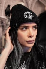 画像1: Distressed Pierced / Skull Drip / ビーニー【VampireFreaks】 (1)