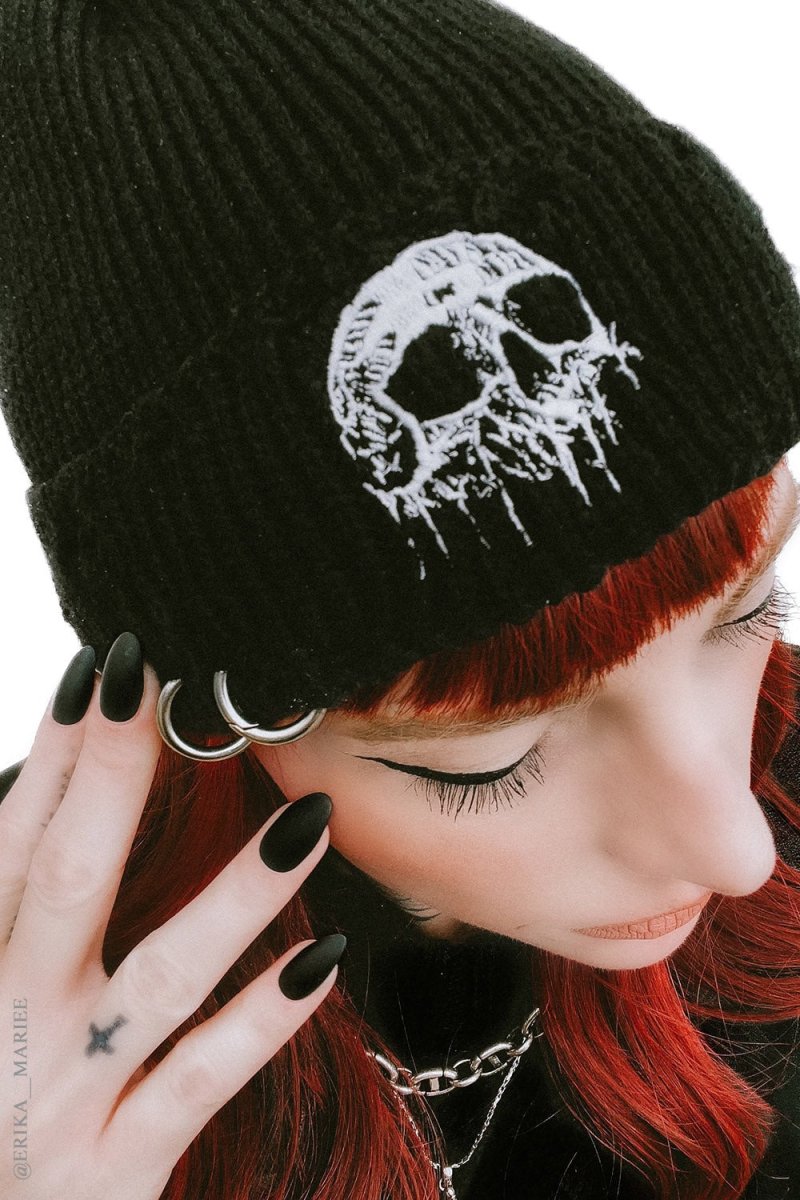画像8: Distressed Pierced / Skull Drip / ビーニー【VampireFreaks】 (8)