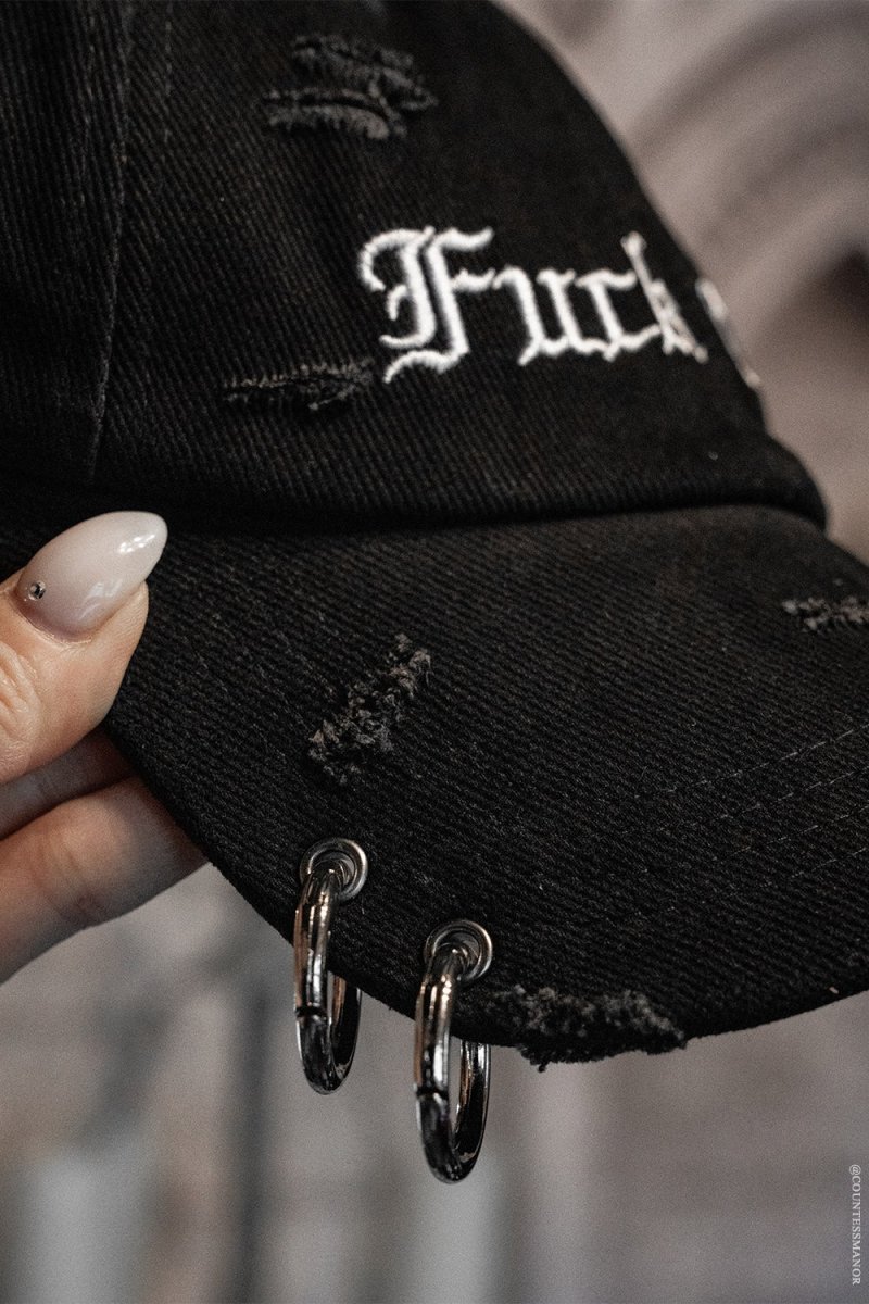 画像8: Fuck This Pierced Baseball Cap / Fuck This / キャップ【VampireFreaks】 (8)